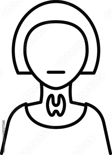 Thyroid icon, vector