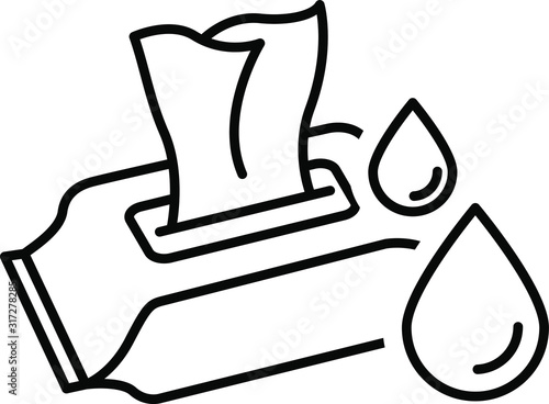 Wet wipes icon