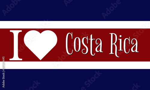 i love Costa Rica  Vector Illustration Background Image