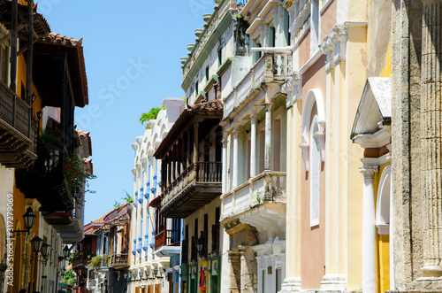 Cartagena, Bolivar, Colombia. January 17, 2013: Colonial Architecture.  photo