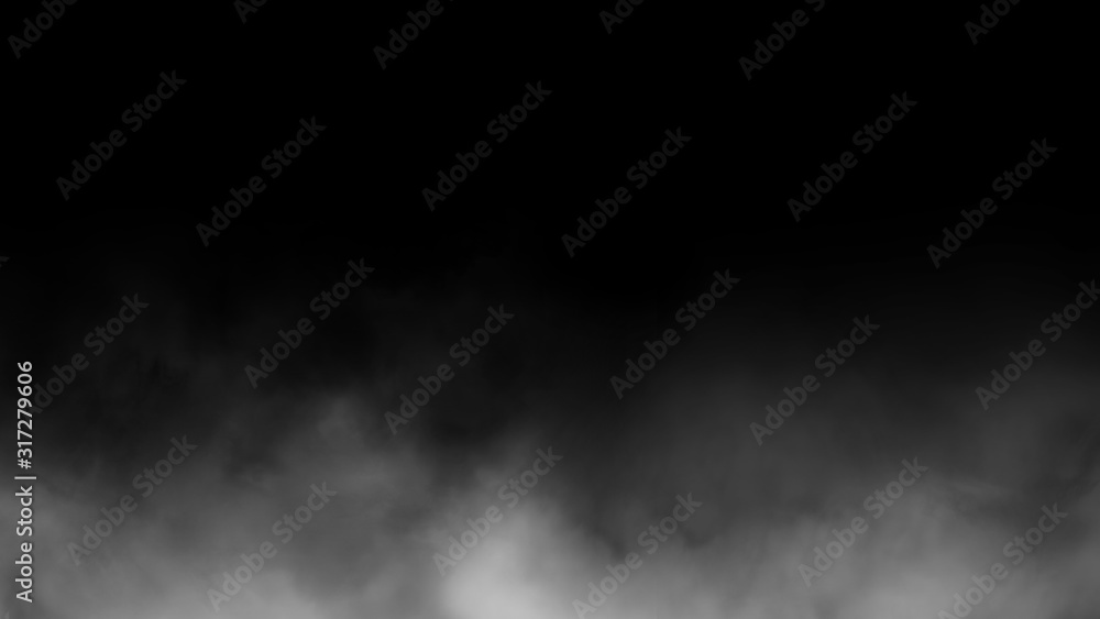 Abstract fog and smoke on black color background. - obrazy, fototapety, plakaty 