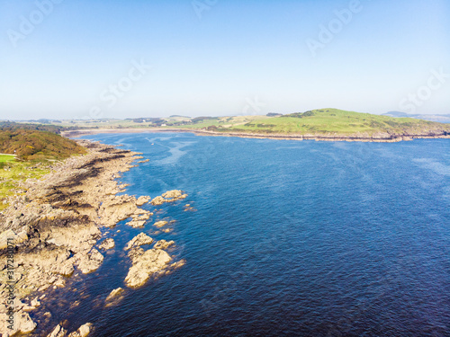 Aerial image of Scotland Coastline