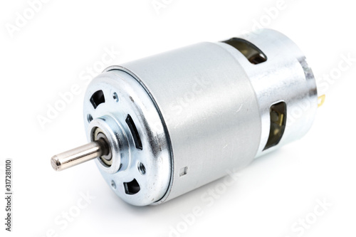 Print op canvas DC motor on white background