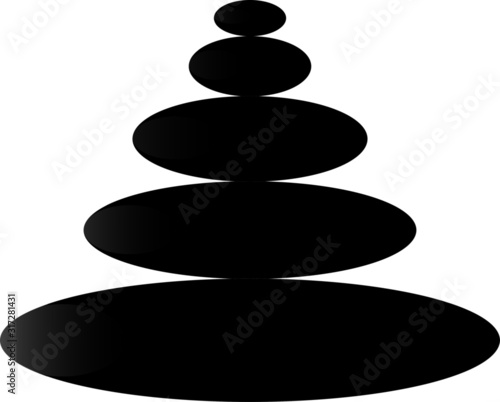  vector of balancing stones on white  background
