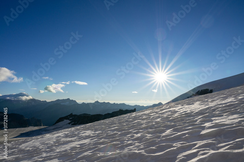 mountains and blue sky