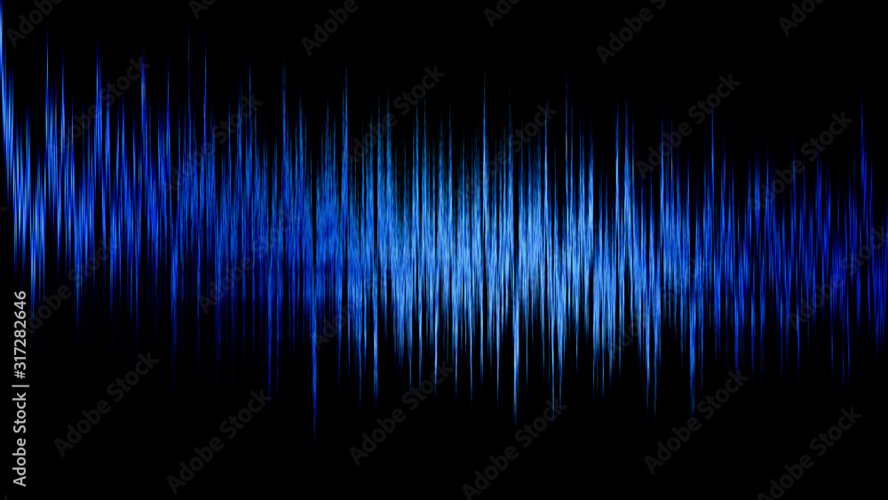 Audio digital equalizer technology, pulse musical. Abstract of sound wave. Stock illustration.
