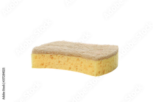 Sponge for washing dishes isolated on white background