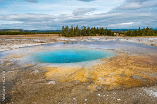 Yellowstone National Park, Wyoming. Prismatic spring.