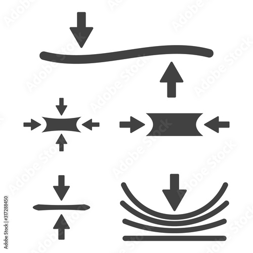 Resilience icon. Elastic material sign. Quality design element. Classic style icon