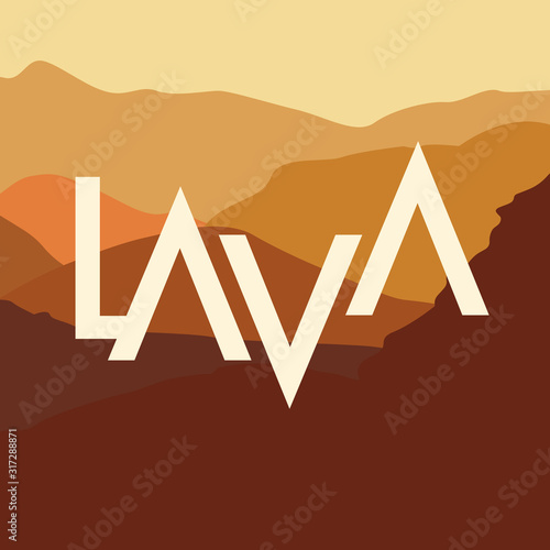 Lava Mountain Logotype Template