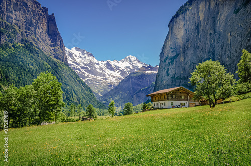 Homestead in the Lauterbrunnen valley, Switzerland
