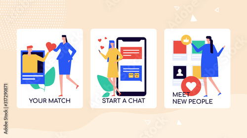 Finding love in social media platforms banner template