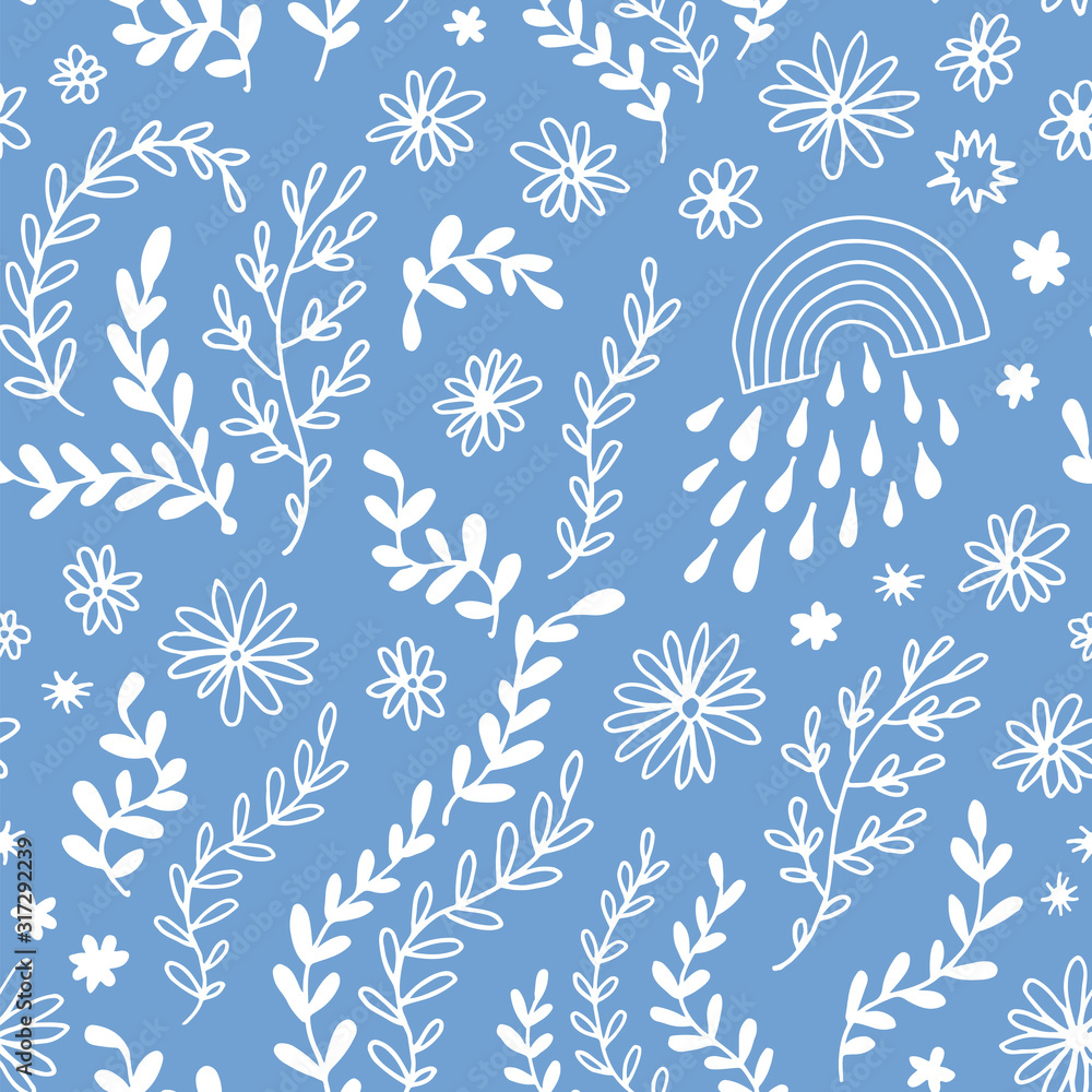 Seamless floral pattern, vector flower background Seamless floral pattern, vector flower background