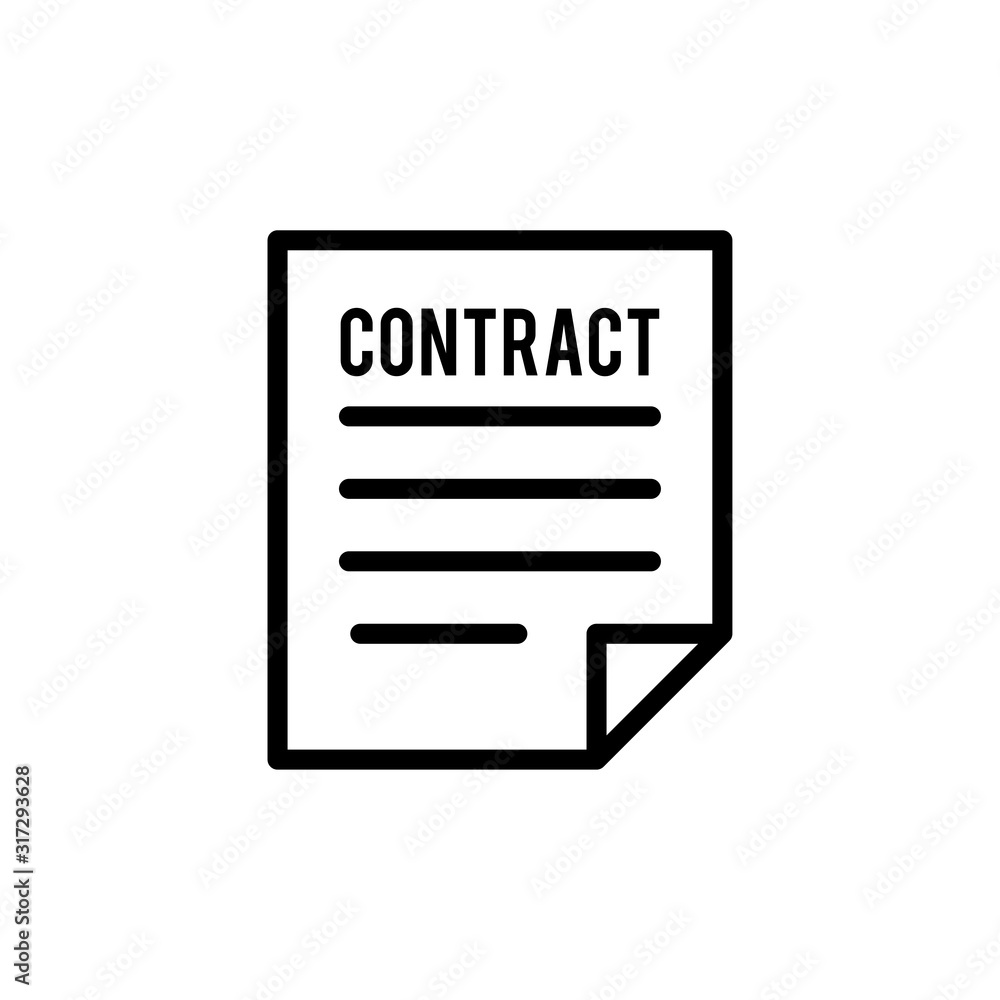 Contract paper icon Contract paper icon