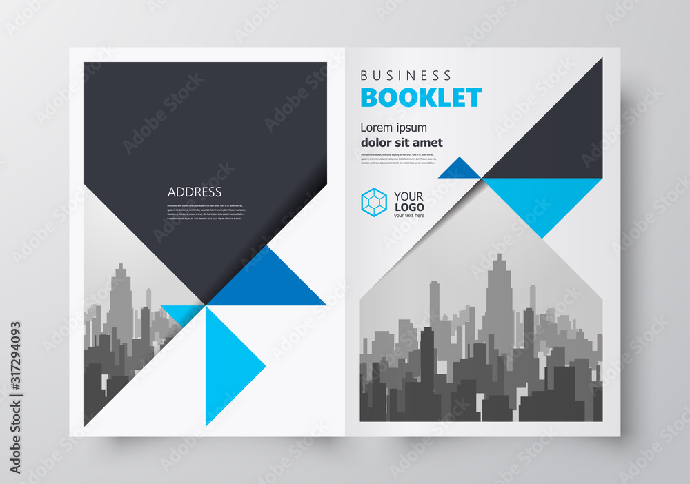 Booklet design template, creative business brochure