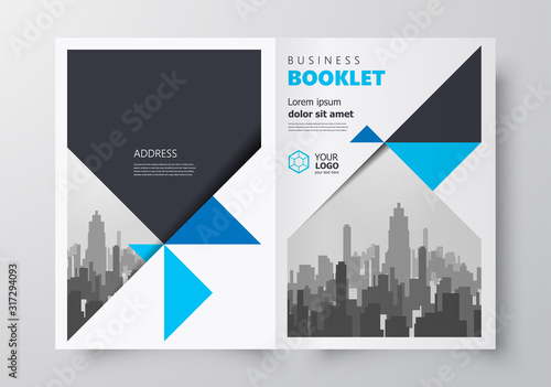 Booklet design template, creative business brochure