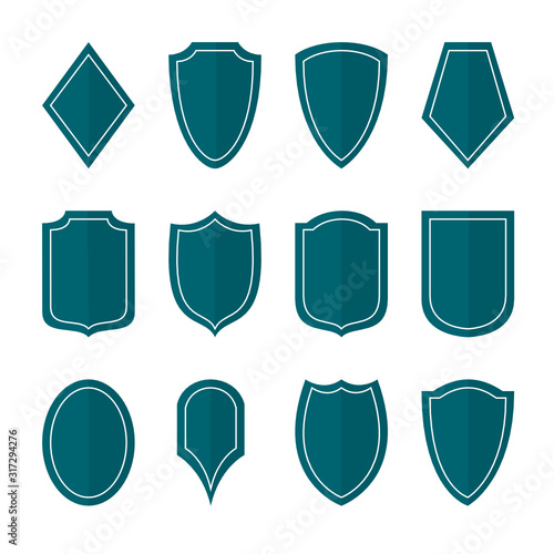 Set of vector shields