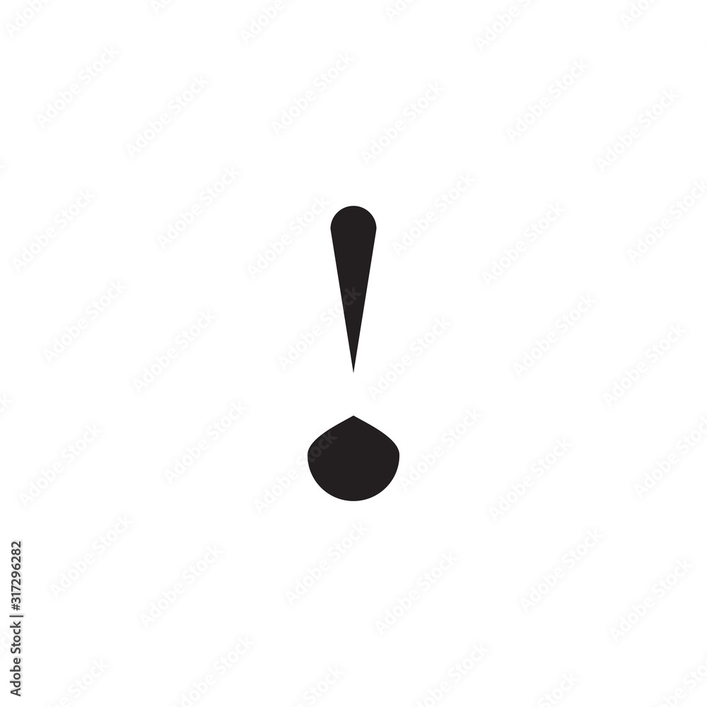 Exclamation mark icon. Warning alert symbol. Logo design element Exclamation mark icon. Warning alert symbol. Logo design element