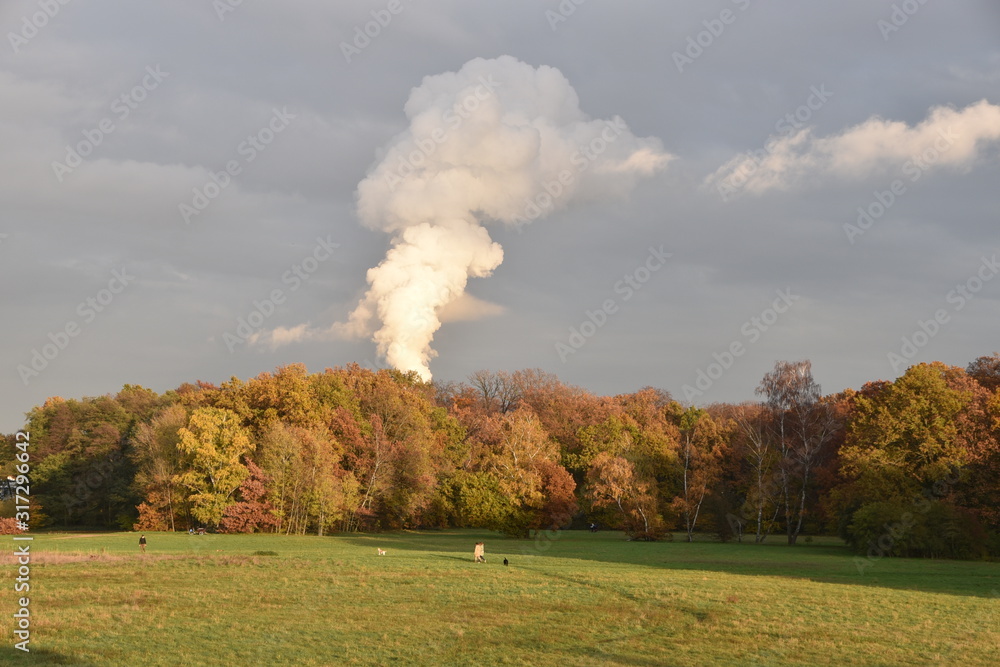 Abgase eines Kohlekraftwerks