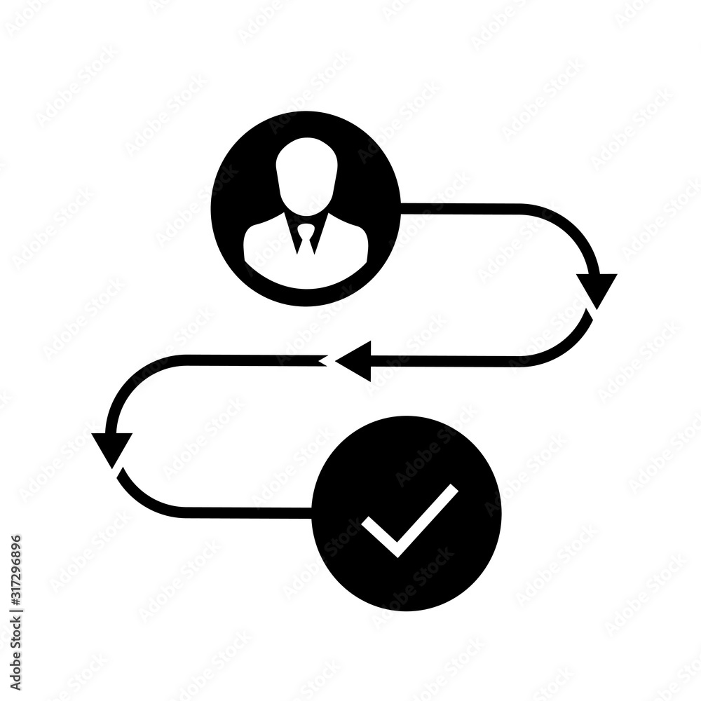 Customer Journey vector icon illustration. Creative sign from crm icons ...