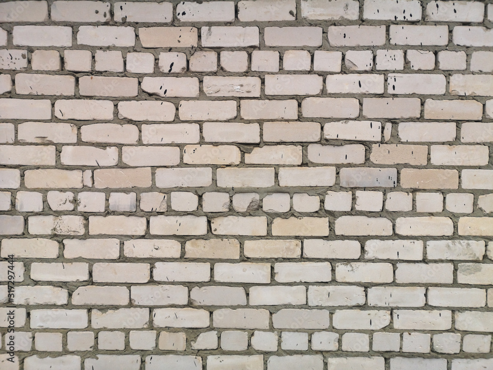 Texture of old silicate white brick brick wall or brickwork for background Texture of old silicate white brick brick wall or brickwork for background