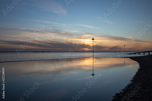 Sunset at Southend-on-Sea  Essex  England