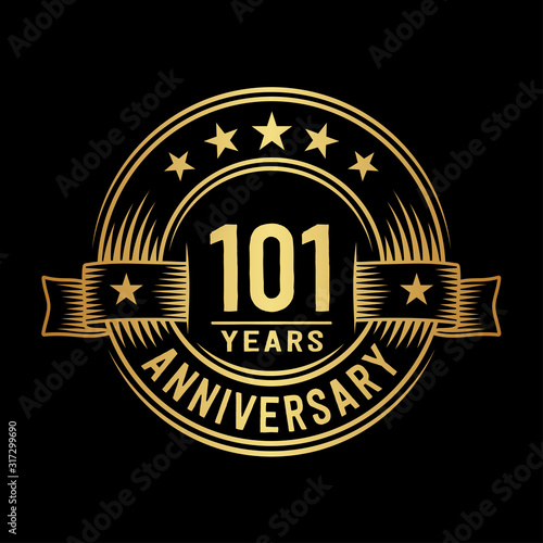 101 years anniversary celebration logotype. Vector and illustration.