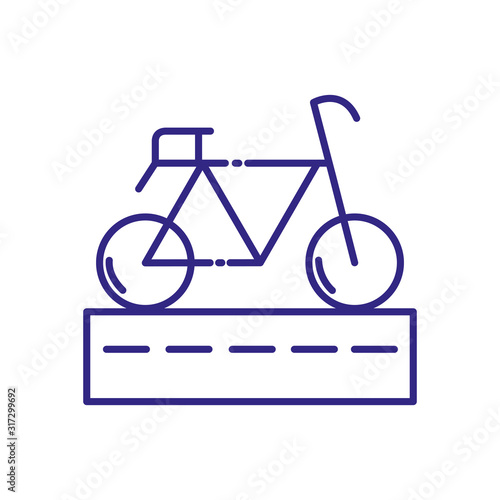 Isolated bike and street vector design