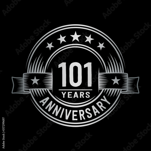 101 years anniversary celebration logotype. Vector and illustration.