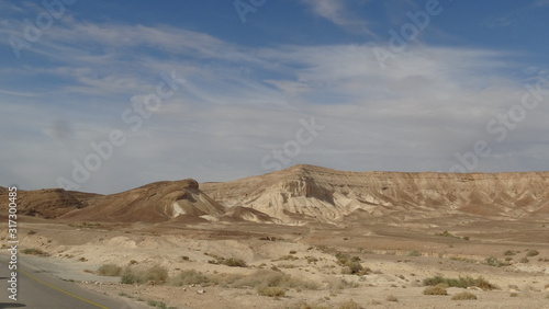 desert, landscape, sky, mountain, sand, nature, rock, blue, dry, travel, hill, road, mountains, valley, jordan, canyon, cliff, stone, rocks, view, egypt, israel, panorama, land, hot
