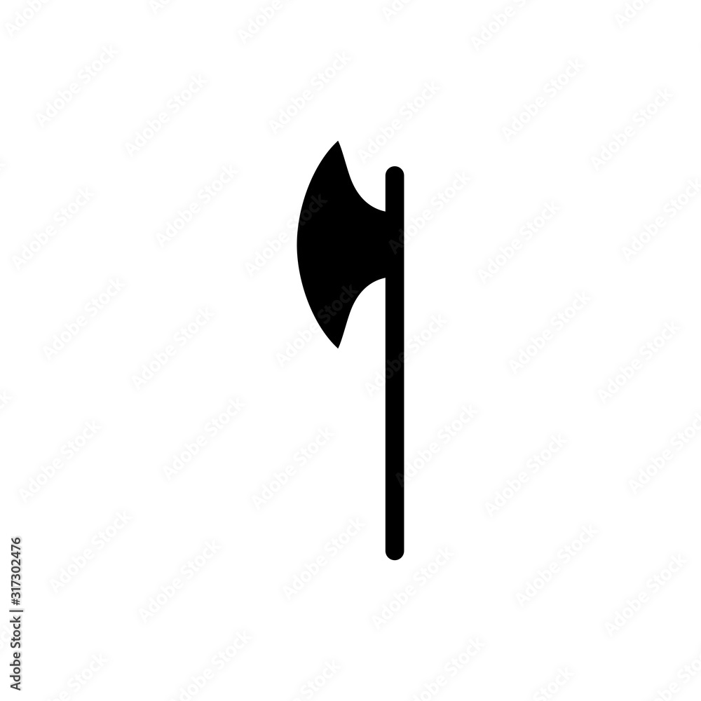 Viking ax icon. Barbarian cold weapon symbol. Logo design element Viking ax icon. Barbarian cold weapon symbol. Logo design element