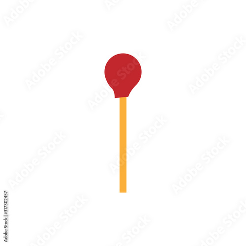 Match icon. Fire fighter symbol. Logo design element