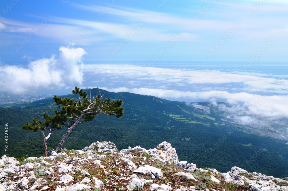 Photo from top of mountain, beautiful horizon