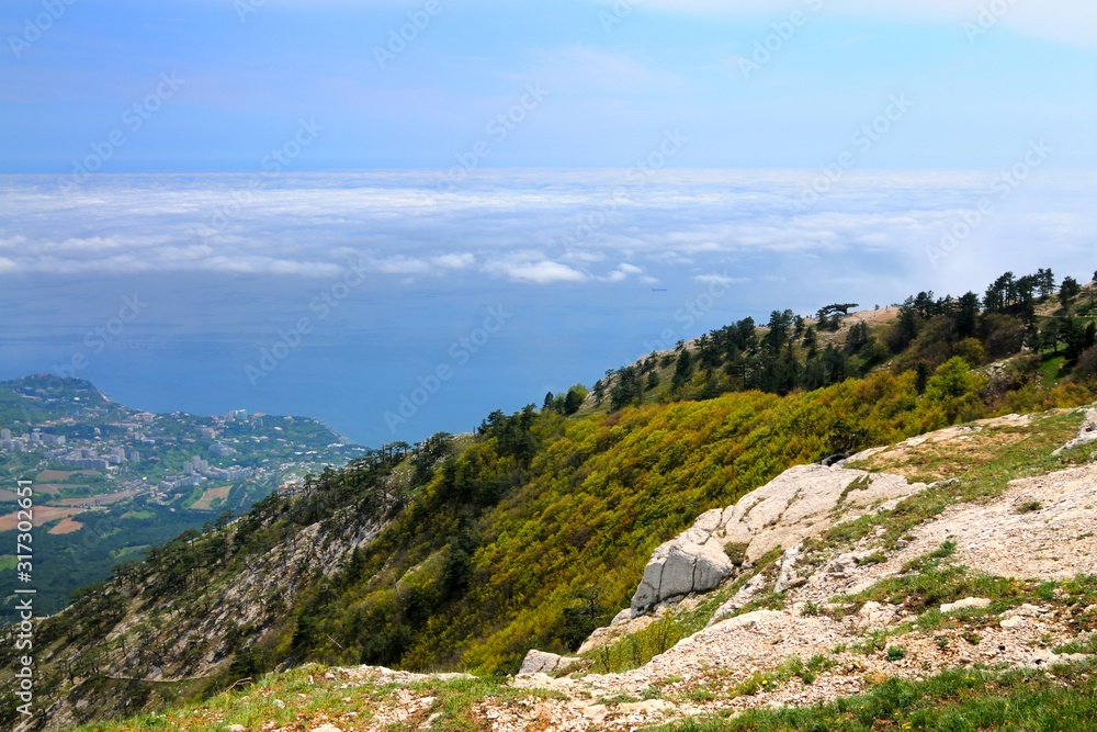 Photo from top of mountain, beautiful horizon Photo from top of mountain, beautiful horizon