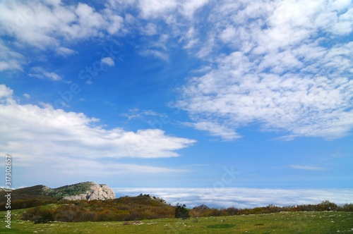 Photo from top of mountain, beautiful horizon