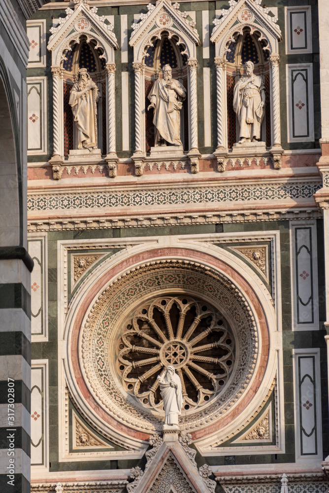 Obraz premium Facade of the Florence Cathedral with Giotto's bell tower