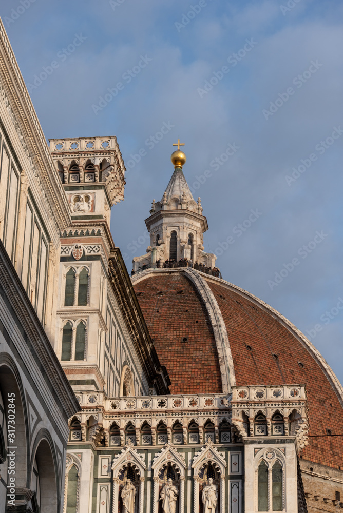 view of the cathedral of Florence with Giotto's bell tower