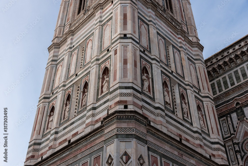 Facade of the Florence Cathedral with Giotto's bell tower Facade of the Florence Cathedral with Giotto's bell tower