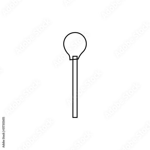 Match icon. Fire fighter symbol. Logo design element