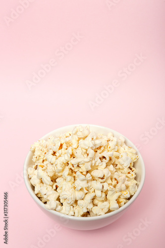 Popcorn on colored backgrounds