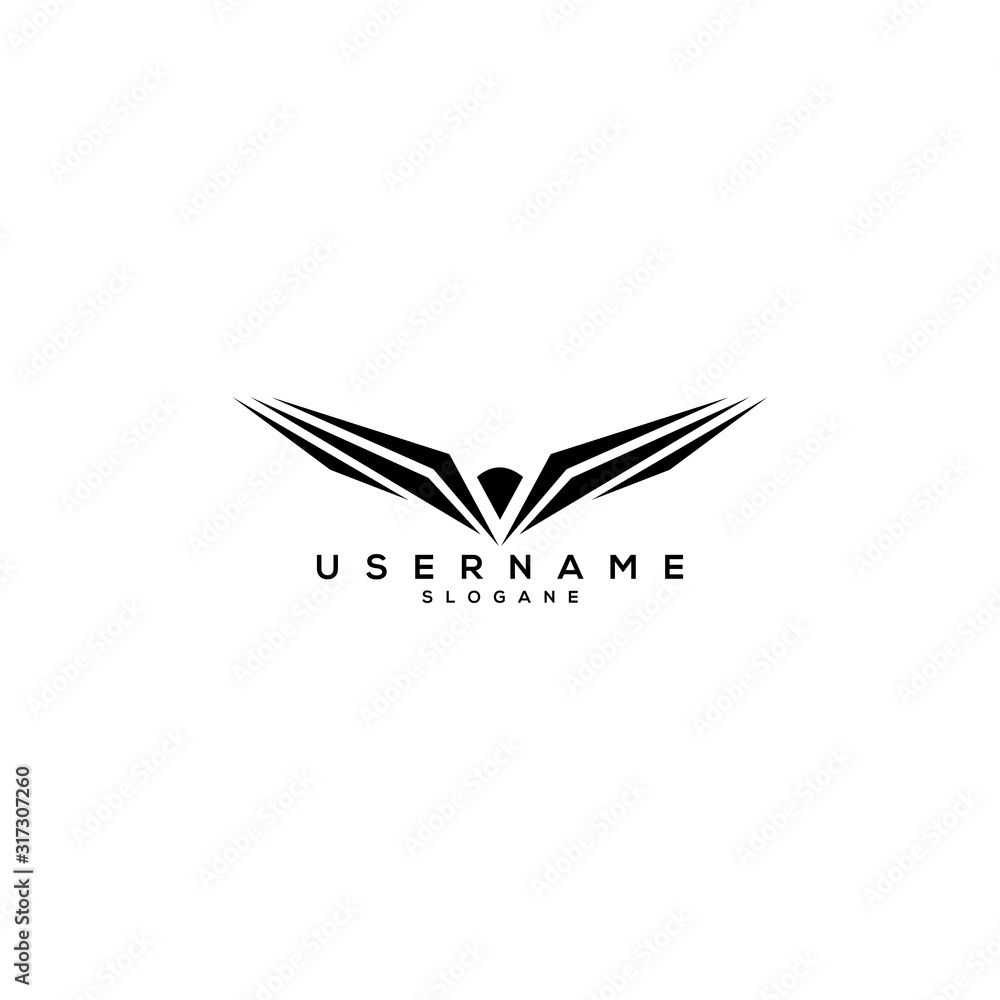 wing logo design vector art