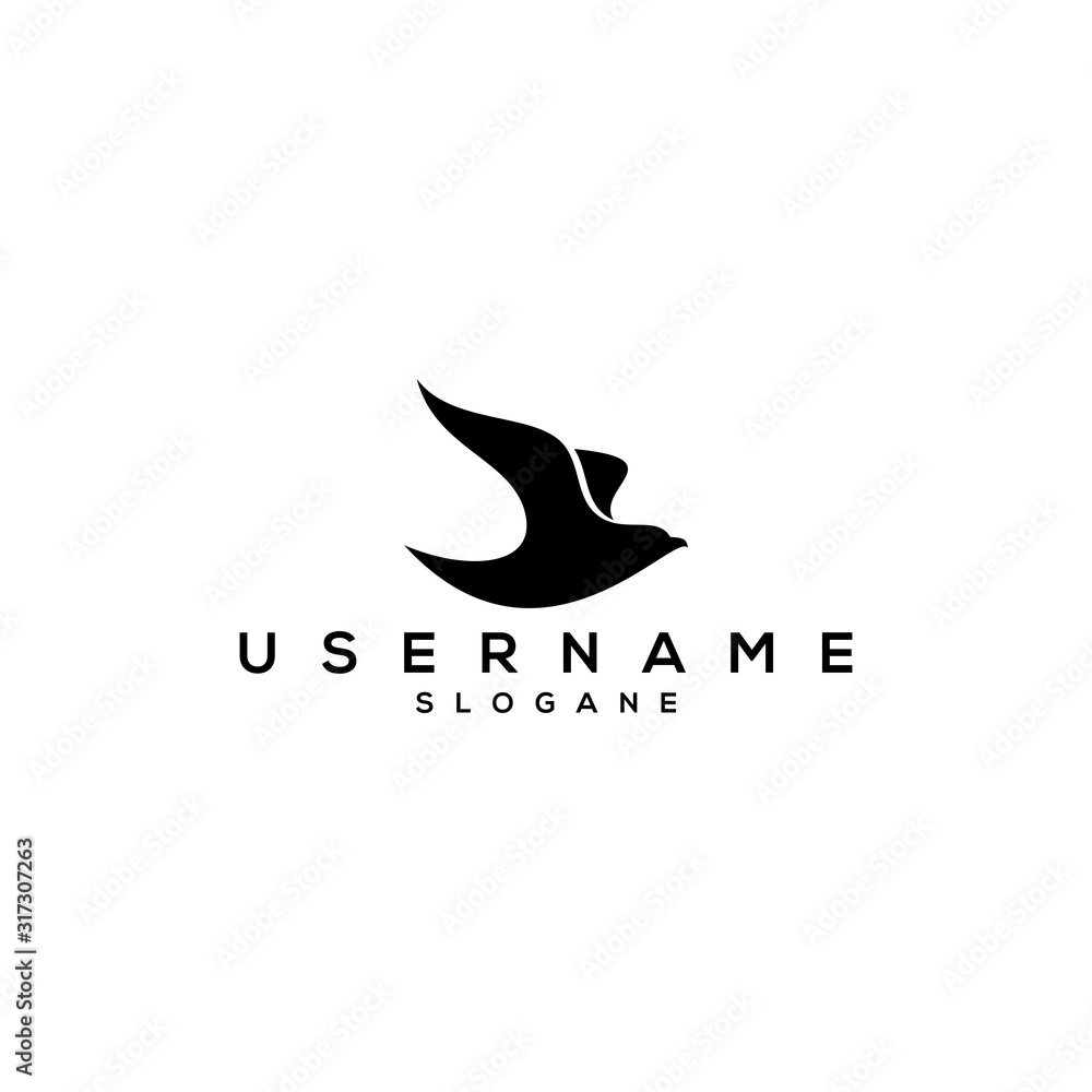 Fototapeta premium bird fly logo design vector art