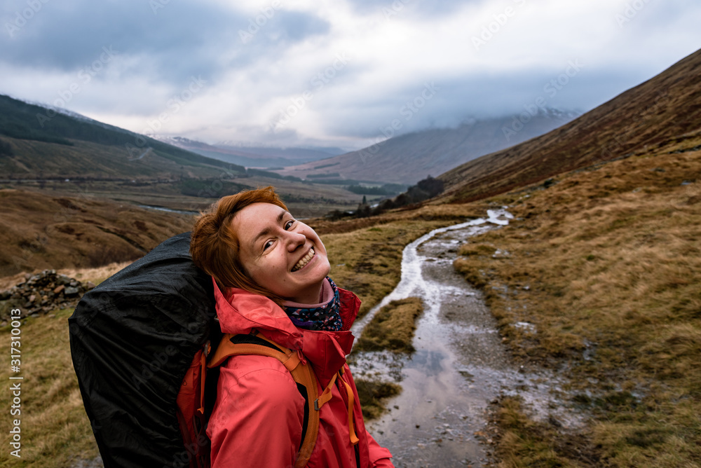 Lone traveler - West Highlands Way, Scotland