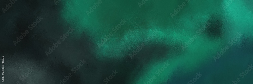 old horizontal background texture with dark slate gray, dark cyan and very dark green color