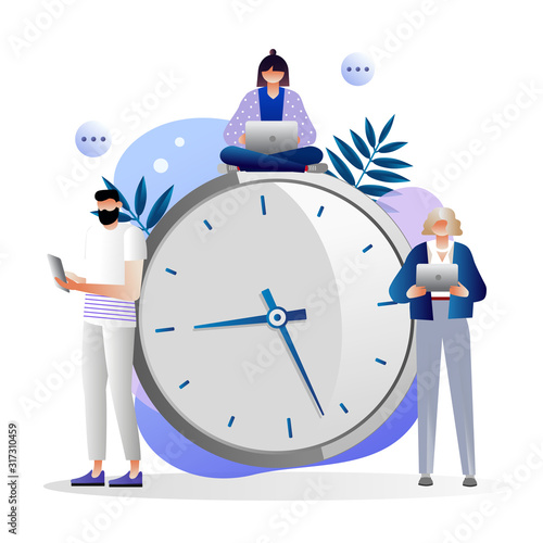 Time management concept, quick response and feedback