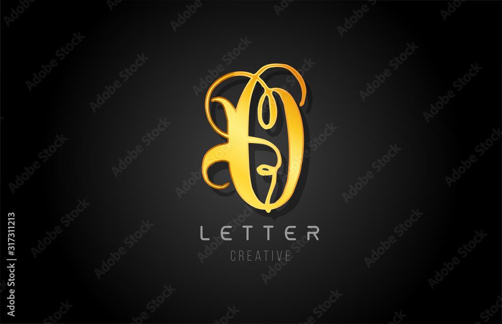 O gold golden letter alphabet design for logo company icon O gold golden letter alphabet design for logo company icon