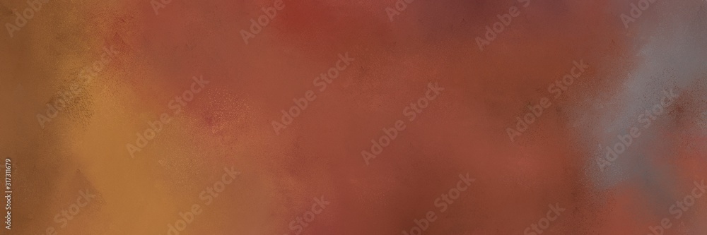 Fototapeta premium grunge horizontal banner with sienna, brown and dim gray color