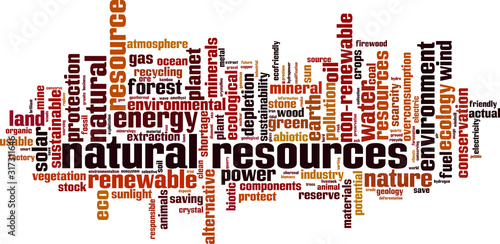 Natural resources word cloud