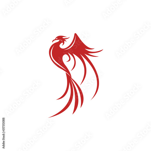 Dragon isolated on white background. Vector illustration. tribal tattoo design. The stylized dragon in the form of a tattoo