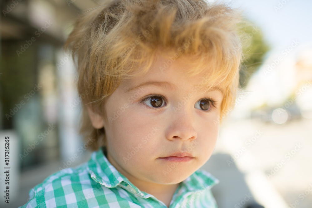 Portrait of a child. Sadness and surprise. Different emotions on the baby face. Portrait of a child. Sadness and surprise. Different emotions on the baby face.